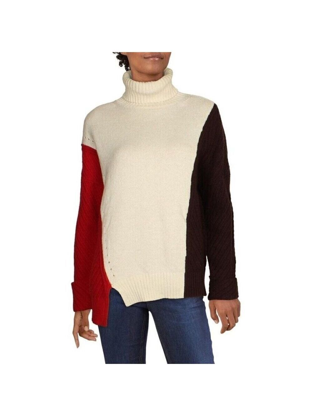 French Connection BNWOT turtleneck colorblock Sweater women sz Xsmall